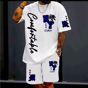 Stylish White and Blue Casual Socks